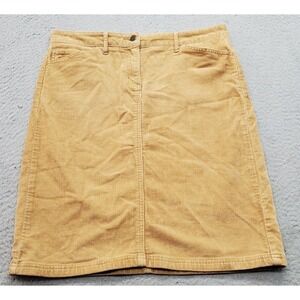 Kate Hill‎ Mini Skirt Womens Size 4 Brown Corduroy Stretch Pockets Regular Fit